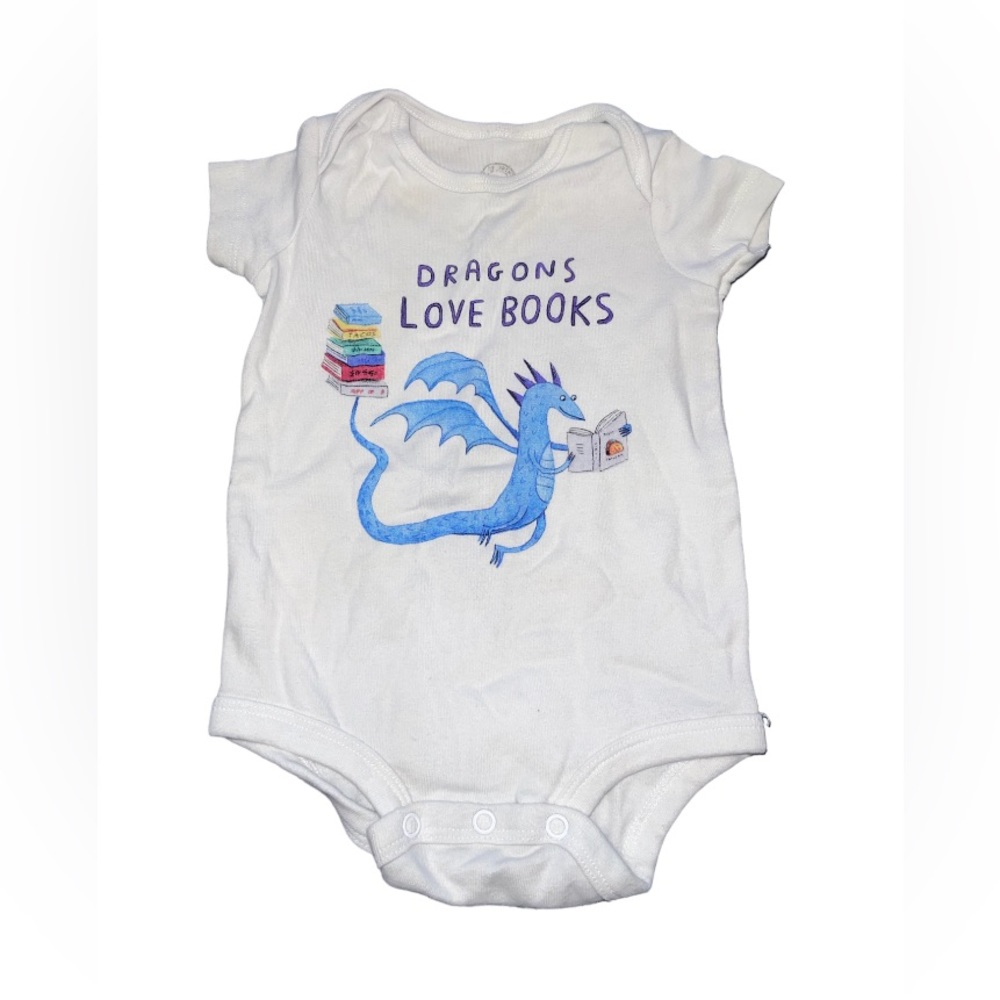 Dragons Love Books Onesie